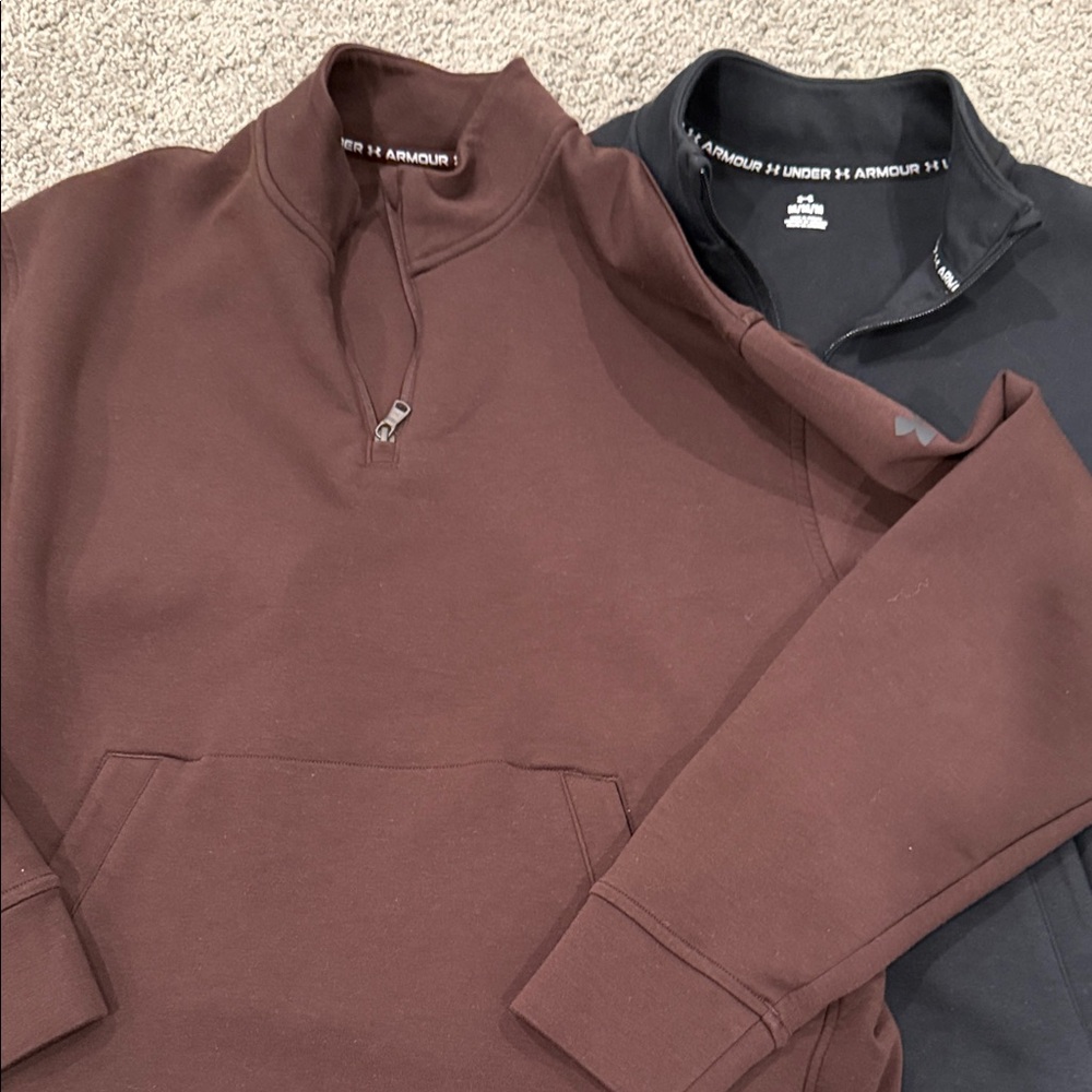 Under Armour Brown and Black Quarter-Zip sweatshirt - Picture 4 of 16